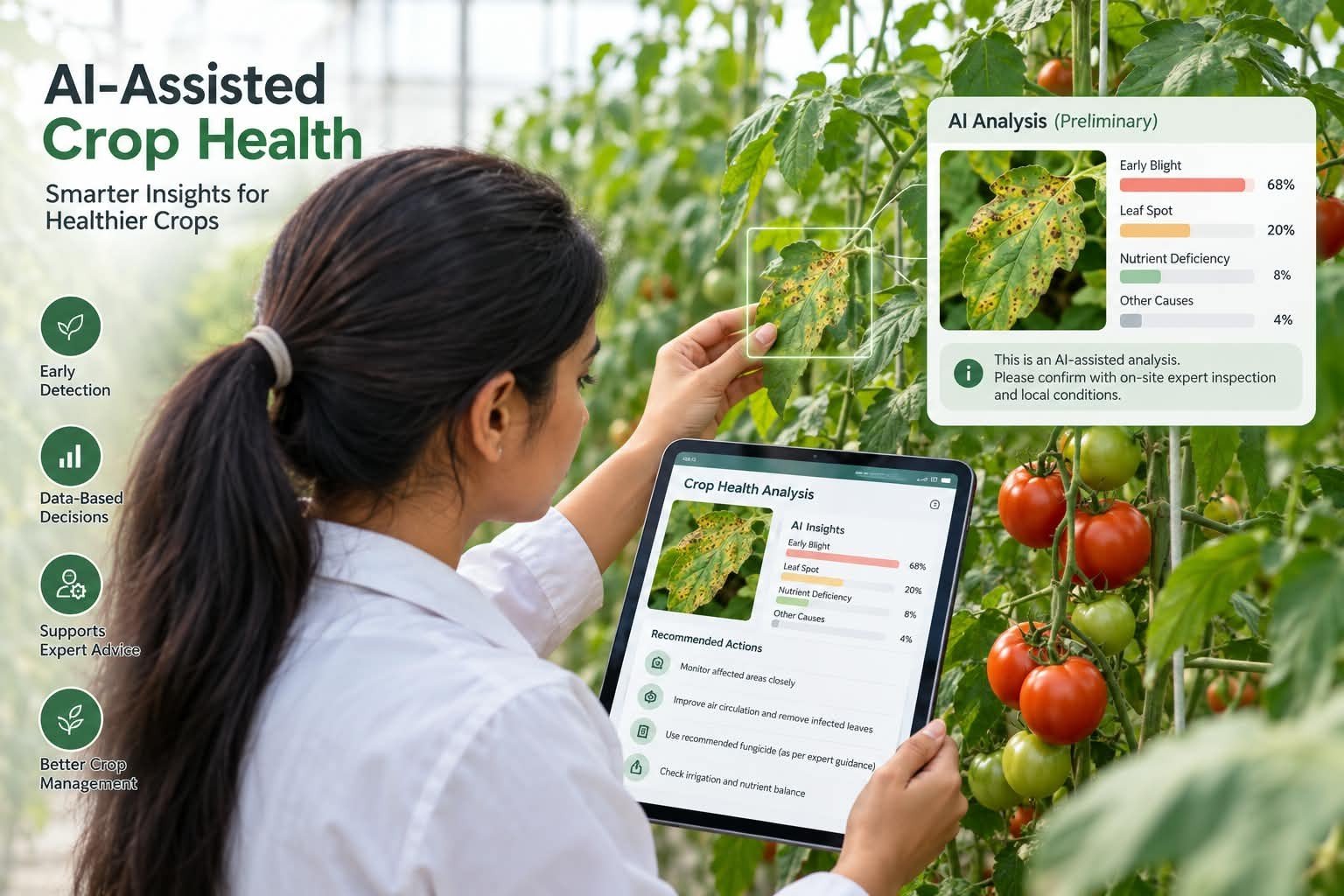 Early identification of crop stress and disease risk
