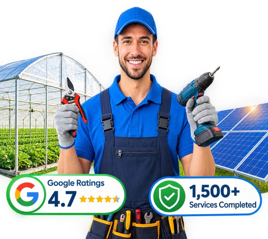 hydro green polyhouse and solar services technician